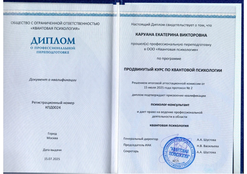 Продвинутый курс по квантовой психологии · 2025